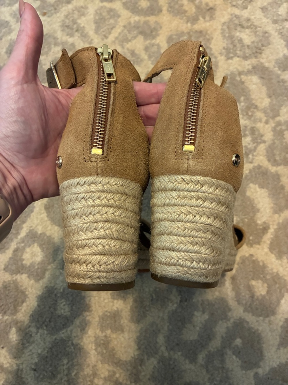 UGG Women’s Aylani Tan Ankle-Strap Espadrille Wedge Sandals - Picture 5 of 5